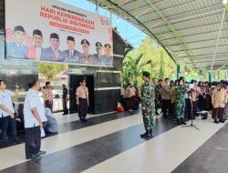 Personil Kodim 1405/Parepare Laksanakan Geladi Upacara Peringatan Hari Kemerdekaan RI di Lapangan Andi Makkasau