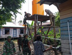 Satgas TMMD Ke- 121 Wiltas Kodim 0910/Malinau Hadirkan Sumber Air di Desa Malinau Kota