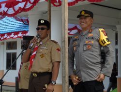 DANDIM 1703/DEIYAI MENGHADIRI ACARA HUT PRAMUKA YANG KE-63 Th 2024 DI KANTOR BUPATI KAB. DEIYAI