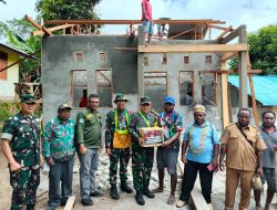 Tim Wasev Mabes TNI Tinjau Langsung Pelaksanaan TMMD Ke-121 Kodim 1801/Manokwari Di Kampung Kwau