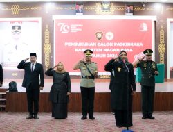 Dandim 0116/Nagan Raya Hadiri Pelaksanaan Pengukuhan Paskibraka Kabupaten Nagan Raya