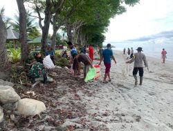 Aksi Bersih Sampah Wujudkan Lingkungan Teduh dan Asri,Kodim 1412/Kolaka Edukasi Warga Bersihkan Pesisir Pantai