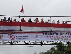 Dandim 0116/Nagan Raya Gelar apel Kebangsaan Bendera Merah Putih Raksasa bersama Forkopimda