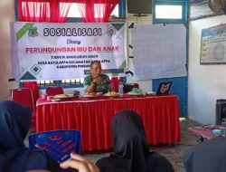 Danramil-05 Kodim 1404/Pinrang Berikan Materi Wasbang Kepada Warga Desa Batulappa