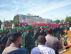 Keterlibatan Yonzipur 20/PPA Dalam Apel Gelar Pasukan Operasi Mantap Praja Mansinam II Tahun 2024