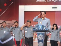Perdana Pimpin Apel, Menkumham Gaungkan Semangat Kolaborasi, Sinergi, dan Integritas