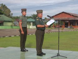 Pupuk Jiwa Kejuangan Kodim 0116/Nagan Raya Laksanakan Upacara bendera Mingguan