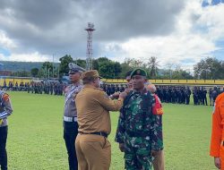 Dandim 1801/Manokwari Hadiri Apel Gelar Pasukan Operasi Mantap Praja Dalam Rangka Pengamanan Pilkada Tahun 2024