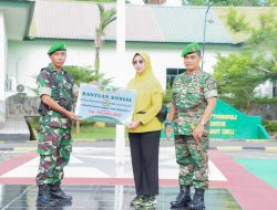 Korem 141/Tp Melaksanakan Olahraga Bersama Dirangkaikan Penyerahan Bantuan Kepada Yayasan Nur Toddopuli