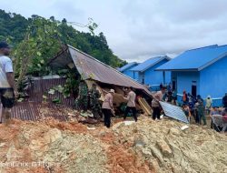 Anggota Kodim 1805/Raja Ampat Bersama Tim Gabungan Berhasil Temukan Satu Korban Longsor