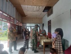 Peran Aktif Babinsa dampingi Posyandu di desa binaan