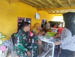 Babinsa 1422-01/Lau, Serka Haris S, Pantau dan Dampingi Kegiatan Posyandu di Desa Majannang