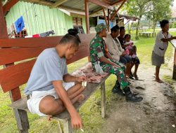 Demi menjalin Hubungan Baik Babinsa Satgaster Melaksanakan Komsos Dengan Warga Binaan