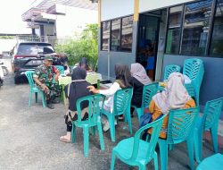 Damping Posyandu,Wujud Nyata Peran Aktif Babinsa Koramil 0907/03 Tarbar Pantau Kesehatan Anak