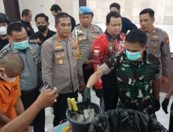 Komandan Kodim 1405/Parepare Hadiri Pemusnahan Barang Bukti Narkotika di Polres Parepare