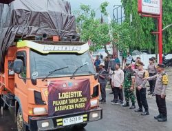 Dandim 0904/Paser Lepas Pendistribusian Logistik Pemilu Ke 9 Kecamatan Di Kabupaten Paser