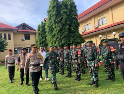 Dandim 1422/Maros Hadiri Apel Kesiapan Pengamanan TPS Operasi Mantap Praja Pallawa 2024