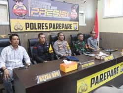 Dandim 1405/Parepare Hadiri Vicon Panglima TNI dan Kapolri terkait  perkembangan situasi dan kesiapan Satwil