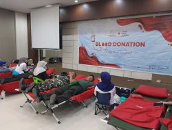 Kodim 1407/Bone Turunkan Puluhan Personel Ikut Aksi Donor Darah Di The Novena Hotel