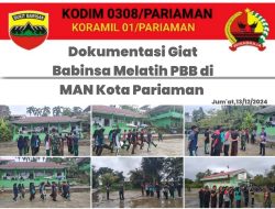 Babinsa Koramil 01/Pariaman Beri Pelatihan PBB Bagi Anak Pramuka