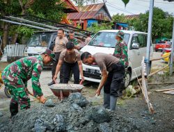 Kodim 1405/Parepare Bersama Polres Barru Gelar Aksi Pembersihan Pasca Banjir di kabupaten Barru