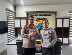 Perkuat Sinergi, Lapas Banjarbaru dan Polres Banjarbaru Teken MoU Bidang Pengamanan,, Penegakan Hukum, Pertukaran Informasi, P4GN dan Pembinaan Warga Binaan