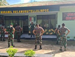 Pentingnya Olahraga : Danramil 1407-08/Lamuru Ajak Anggota Lari Di Sekitar Makoramil