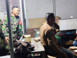 Pastikan Aman Dan Terkendali : Babinsa Kodim 1407/Bone Siaga Malam Di Seluruh Koramil Jajaran