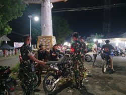 Sapa Kaum Milenial, Babinsa Kodim Bone Beri Edukasi Bahaya Balap Liar Saat Patroli Malam