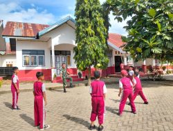 Cari Bakat Sejak Dini, Babinsa Koramil 1407-17/Salomekko Motivasi Murid SD Lewat Sepak Takraw