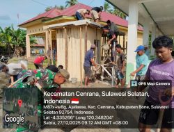 Babinsa Koramil 1407-03/Cenrana Bersama Warga Gotong Royong Bangun WC Masjid Di Desa Ajallasse