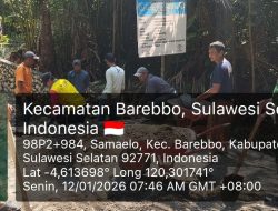 BABINSA KORAMIL 11 BAREBBO MELAKSANAKAN KEGIATAN KERJA JALAN TANI DENGAN CARA GOTONG ROYONG
