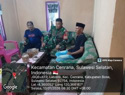 Pererat Silaturahmi, Babinsa Koramil 1407-03/Cenrana Gelar Komsos Bersama Warga Latonro