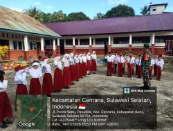 Babinsa Koramil 1407-03/Cenrana Tanamkan Disiplin Dan Nilai Pancasila Kepada Siswa SD Inpres 6/75 Pacubbe