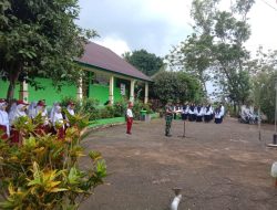 Menanamkan Nasionalisme Sejak Dini : Babinsa Koramil 1407-09/Lappariaja Pimpin Upacara Di SDN 154 Waekecce’e