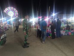 Tak Kenal Lelah, Babinsa Kodim 1407/Bone Sisir Tempat Keramaian Demi Kenyamanan Warga