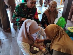 Kawal Kesehatan Generasi Penerus, Babinsa Cenrana Kodim 1407/Bone Hadir Di Tengah Kegiatan Posyandu