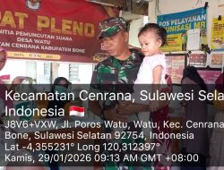 Hadir Untuk Rakyat, Babinsa Koramil 03/Cenrana Sukseskan Pelayanan Kesehatan Desa