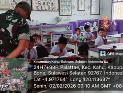 Lebih Dekat Dengan Anak Sekolah, Babinsa Koramil 1407-19/Kahu Kunjungi SDN 278 Palattae