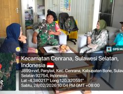 Perkuat Sinergitas, Babinsa Cenrana Bangun Komunikasi Aktif dengan Pemerintah Desa Panyiwi