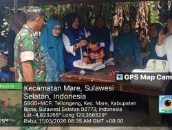 Pastikan Kesehatan Balita Terjaga, Babinsa Koramil 1407-15/Mare Dampingi Giat Posyandu Puskesmas Mare