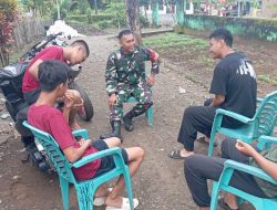 Bentengi Pemuda Dari Pengaruh Negatif, Babinsa Koramil 14/Libureng Kodim 1407/Bone Intensifkan Komsos