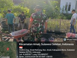 Sinergi Tanpa Batas : Babinsa Koramil 05/Ulaweng Kodim 1407/Bone Bahu Membahu Cor Jalan Bareng Warga Ulaweng Riaja