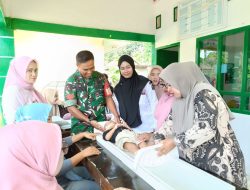 Dukung Program Pemerintah, Babinsa Sibulue Kodim 1407/Bone Kawal Pelayanan Posyandu Di Wilayah Binaan