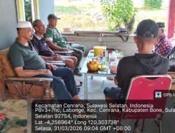 Babinsa Koramil 1407-03/Cenrana Perkuat Silaturahmi Lewat Komsos Di Desa Lebongnge