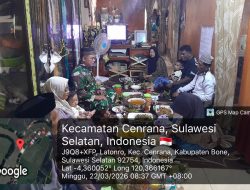 Babinsa Cenrana Kodim 1407/Bone Manfaatkan Suasana Lebaran Untuk Anjangsana Dan Komsos Di Wilayah Binaan
