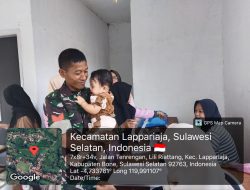 Cegah Stunting, Babinsa Koramil 1407-09/Lappariaja Aktif Dampingi Pemeriksaan Balita Di Desa Liliriattang