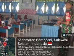 Bikin Bangga! Babinsa Koramil 20/Bontocani Kodim 1407/Bone Turun Tangan Motivasi Murid SD Inpres 10/73