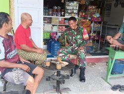 Serap Aspirasi Warga, Babinsa Koramil 08/Lamuru Dim 1407/Bone Komsos Di Wilayah Binaan Desa Padaelo