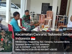 Babinsa Koramil 1407-03/Cenrana Kodim Bone Laksanakan Tugas Teritorial Melalui Komsos Bersama Aparatur Desa Nagauleng